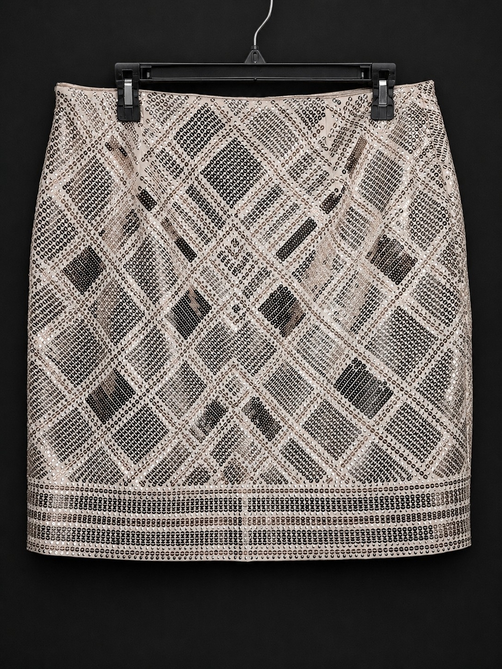 Sequin Geometric Mini Skirt